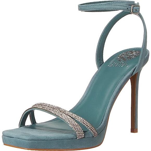 Vince Camuto Blue Shaded Spruce Kiahna Heels Size 8 - Picture 1 of 11